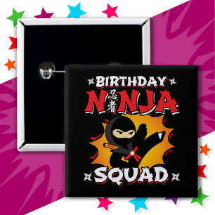 Badge Carré 5 Cm Bande dessinée Style fête Amusants Anniversaire Ni