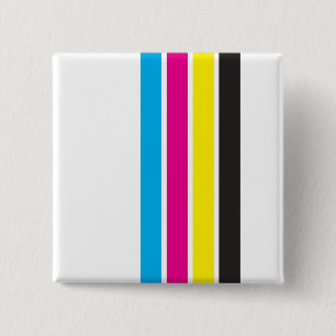 Badge Carré 5 Cm Bandes CMJN  