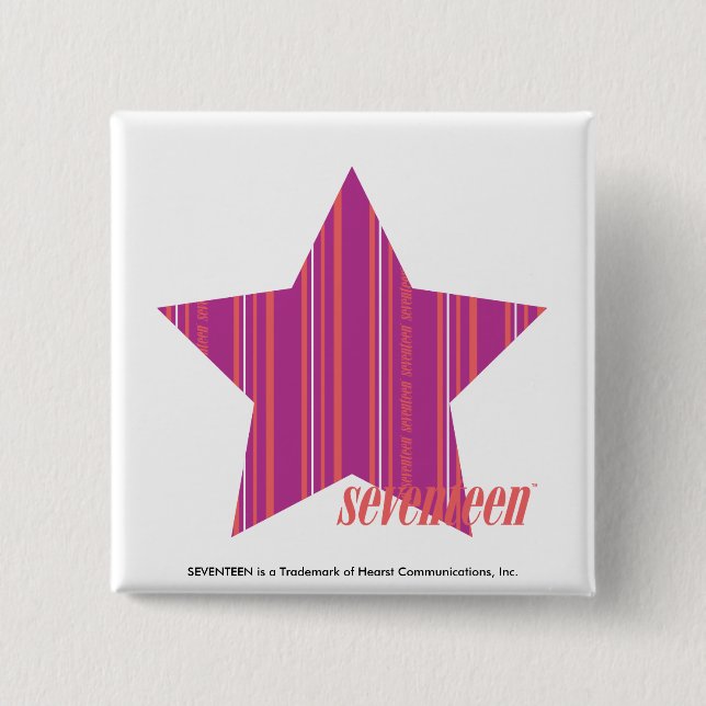 Badge Carré 5 Cm Bandes minces Purple 3 (Devant)