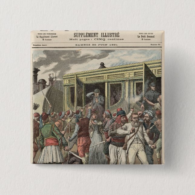 Badge Carré 5 Cm Bandits dans l'Orient (Devant)
