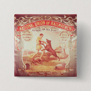 Badge Carré 5 Cm Bannière de la branche de Southend-sur-Mer de la