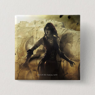 Badge Carré 5 Cm Bannière : Superman, Harley