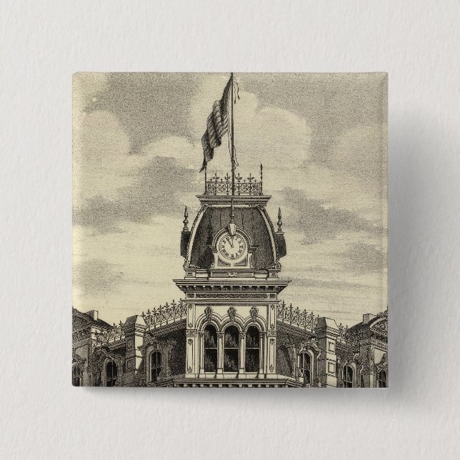 Badge Carré 5 Cm Banque de San Jose (Devant)