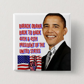 Badge Carré 5 Cm Barack Obama, Retour À Retour_