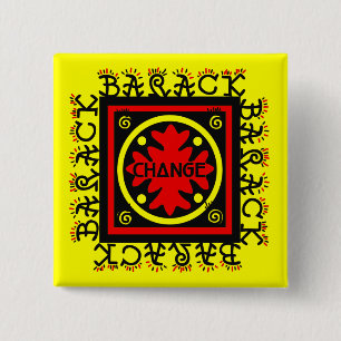 BADGE CARRÉ 5 CM BARACK POUR LE PIN DE CHANGEMENT