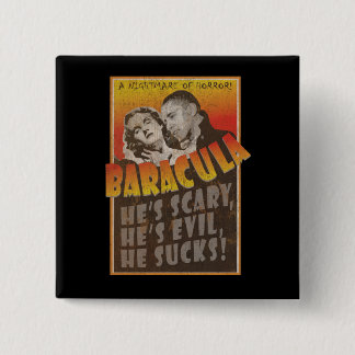 Badge Carré 5 Cm Baracula - affiche de film de Barack Obama