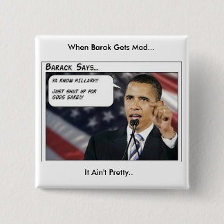 Badge Carré 5 Cm Barak Obama devient fou