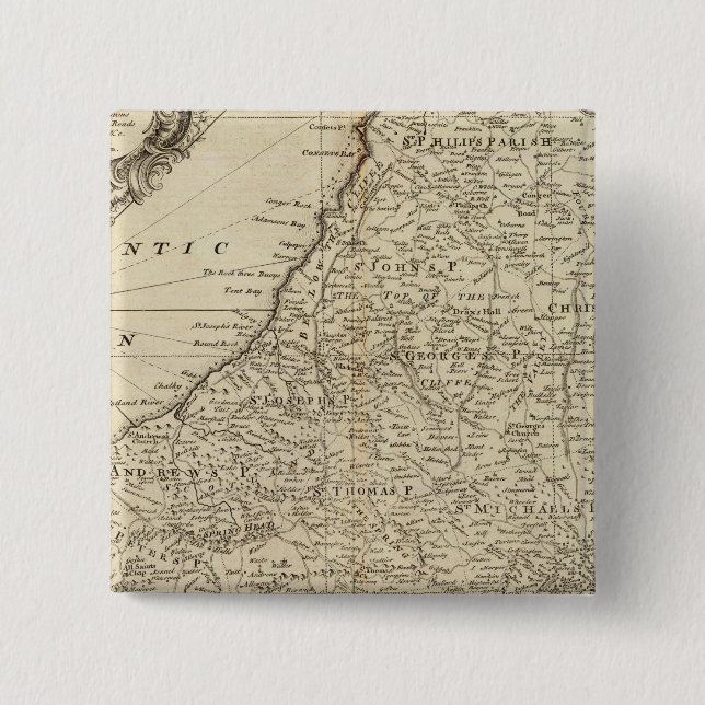 Badge Carré 5 Cm Barbade (Devant)