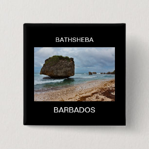 Badge Carré 5 Cm Barbade, Bathsheba Rocks