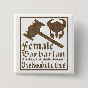 Badge Carré 5 Cm Barbare féminin