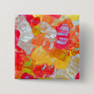 Badge Carré 5 Cm Barbe à caoutchouc