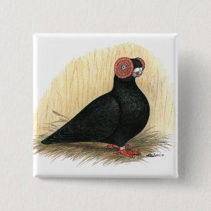 Badge Carré 5 Cm Barbe : Noir standard