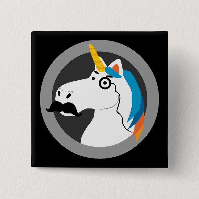 Badge Carré 5 Cm Baron Cornélius (Devant)