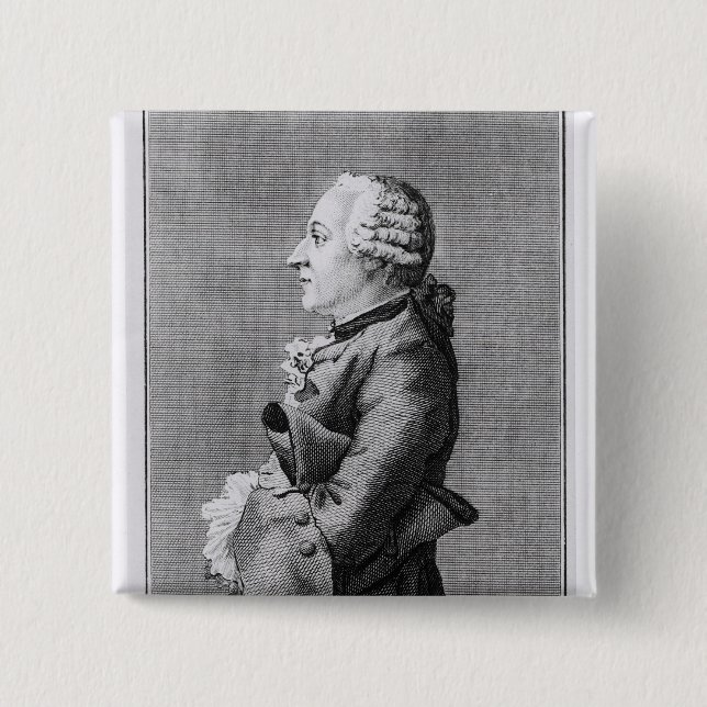 Badge Carré 5 Cm Baron Friedrich Melchior Grimm (Devant)