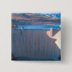 Badge Carré 5 Cm Barrage de Glen Canyon sur le Colorado à Page,