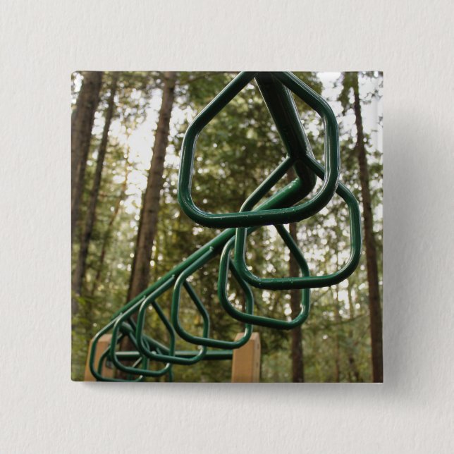 Badge Carré 5 Cm Barres de singe (Devant)