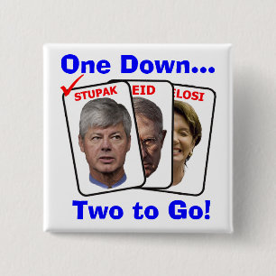 Badge Carré 5 Cm Bart Stupak : Un vers le bas… deux à aller !