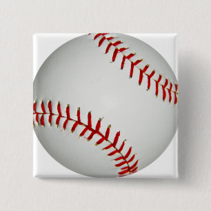 Badge Carré 5 Cm Base-ball des Etats-Unis avec grand piquer rouge