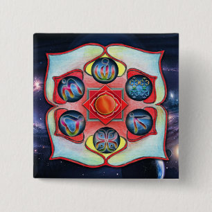Badge Carré 5 Cm Base Chakra