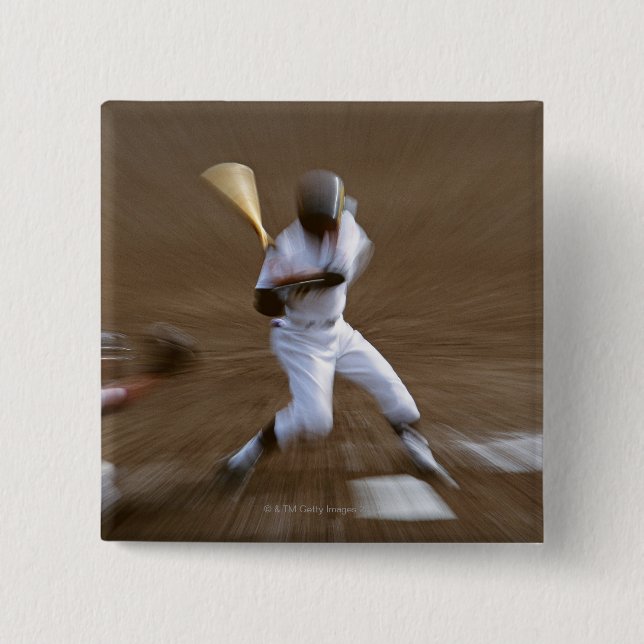Badge Carré 5 Cm Baseball (Devant)