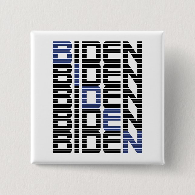 Badge Carré 5 Cm Bases de texte BIDEN (Devant)