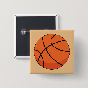 Badge Carré 5 Cm Basket-ball