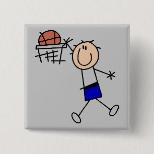 Badge Carré 5 Cm Basket-ball Slam Dunk - T-shirts bleus et Cadeaux