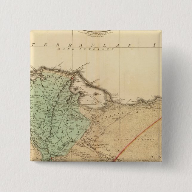 Badge Carré 5 Cm Basse Égypte, Palestine (Devant)