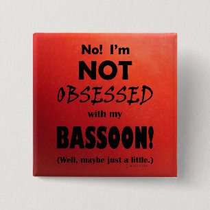 Badge Carré 5 Cm Basson obsédé