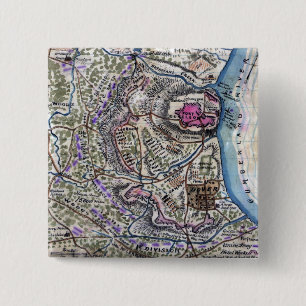 Badge Carré 5 Cm Bataille de fort Donelson - guerre civile