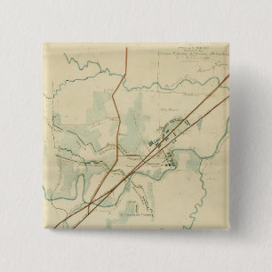 Badge Carré 5 Cm Bataille de rivière de pierres - guerre civile