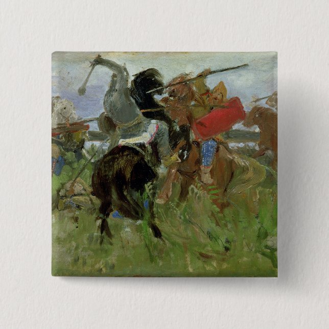 Badge Carré 5 Cm Bataille entre le Scythians et (Devant)