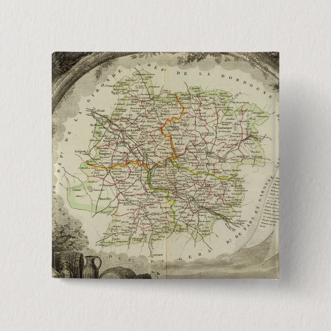 Badge Carré 5 Cm Batch et Garonne (Devant)