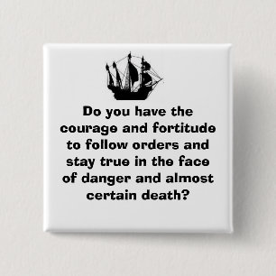 Badge Carré 5 Cm Bateau de pirate