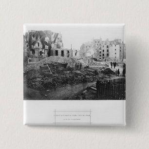 Badge Carré 5 Cm Bâtiment d'avenue de l'Opera