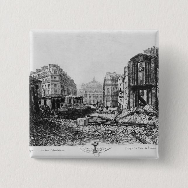 Badge Carré 5 Cm Bâtiment d'avenue de l'Opera 2 (Devant)