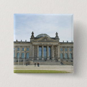 Badge Carré 5 Cm Bâtiment du Reichstag à Berlin