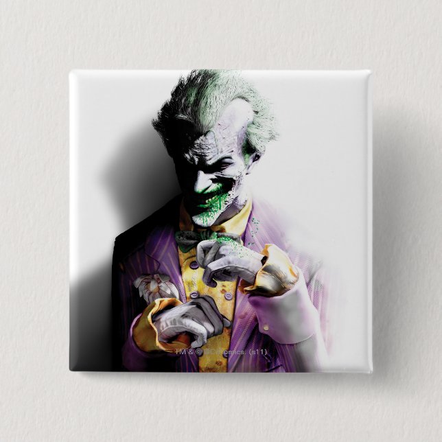 Badge Carré 5 Cm Batman Arkham City | Joker (Devant)