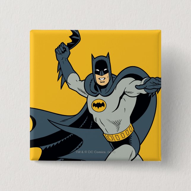 Badge Carré 5 Cm Batman Batarang (Devant)
