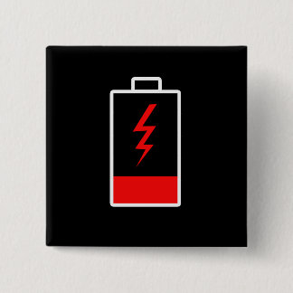 Badge Carré 5 Cm Batterie basse