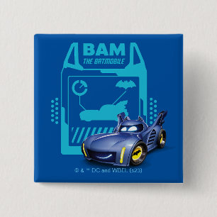Badge Carré 5 Cm Batwheel™ Bam - Batmobile