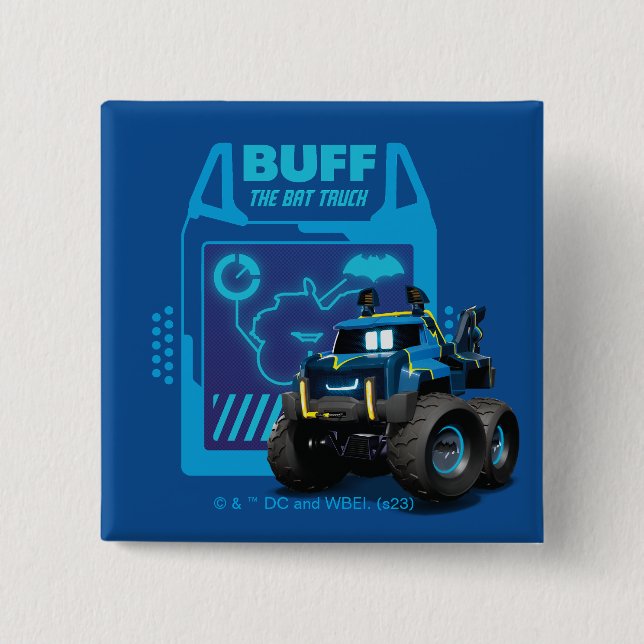 Badge Carré 5 Cm Batwheel™ Buff - Le Camion Bat (Devant)
