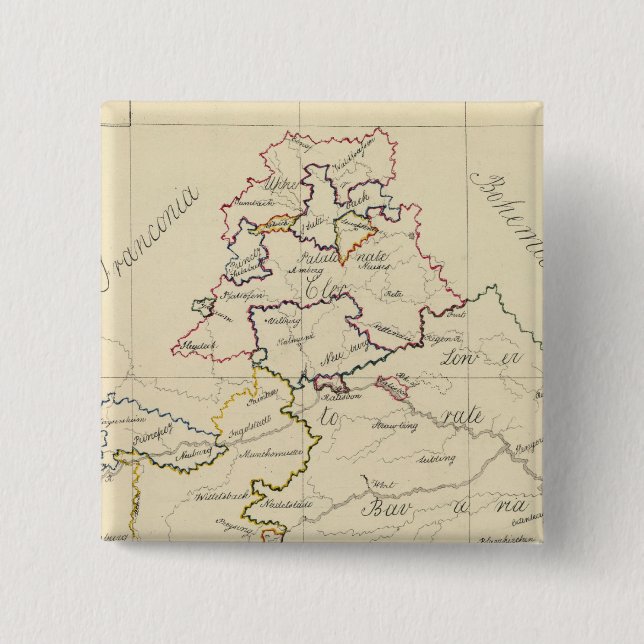 Badge Carré 5 Cm Bavière (Devant)