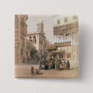 Badge Carré 5 Cm Bazar des chaudronniers de cuivre, le Caire, de