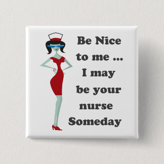 Badge Carré 5 Cm Be nice to me