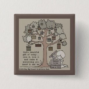 Badge Carré 5 Cm Beau cadeau