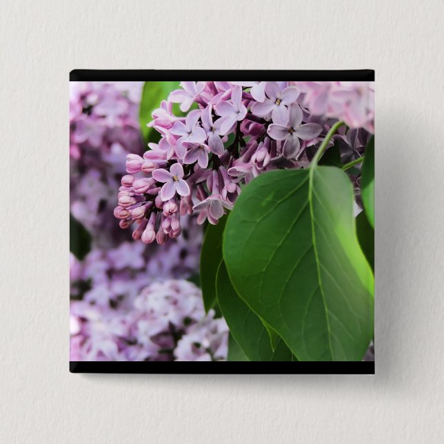 Badge Carré 5 Cm Beau lilas (Devant)