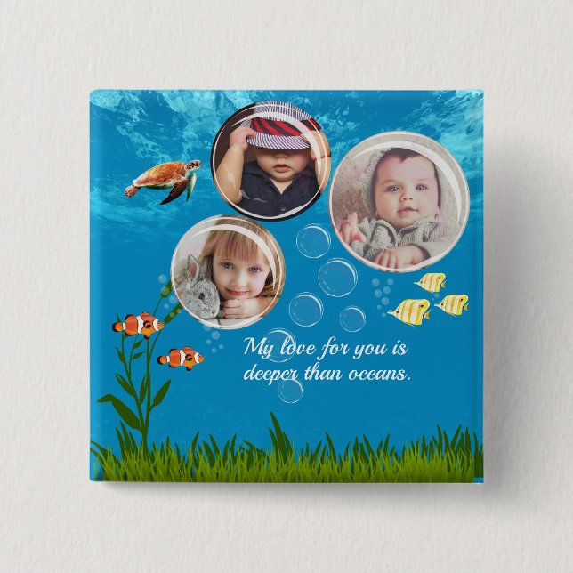 Badge Carré 5 Cm Beautiful (Devant)