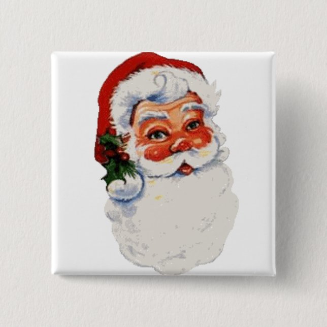 Badge Carré 5 Cm Bébé de Père Noël ! (Devant)