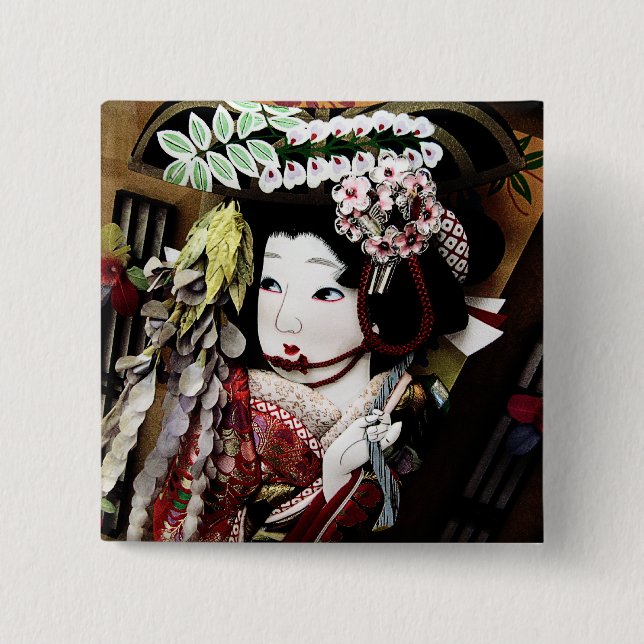 Badge Carré 5 Cm Bébé japonais (Devant)